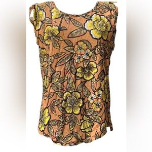 Ann Taylor Loft linen medium M EUC floral flower